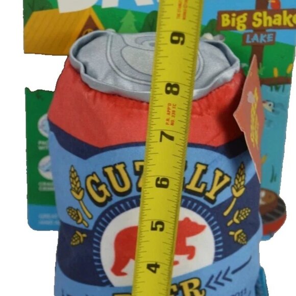 Bark Big Shake Lake Guzzly Beer Squeaker Crinkle Fluff Dog Toy - Picture 3 of 5